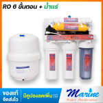 Biomax เครื่องกรองน้ำ RO 75 GPD กรอง 6 ขั้นตอน เพิ่มไส้กรองน้ำแร่